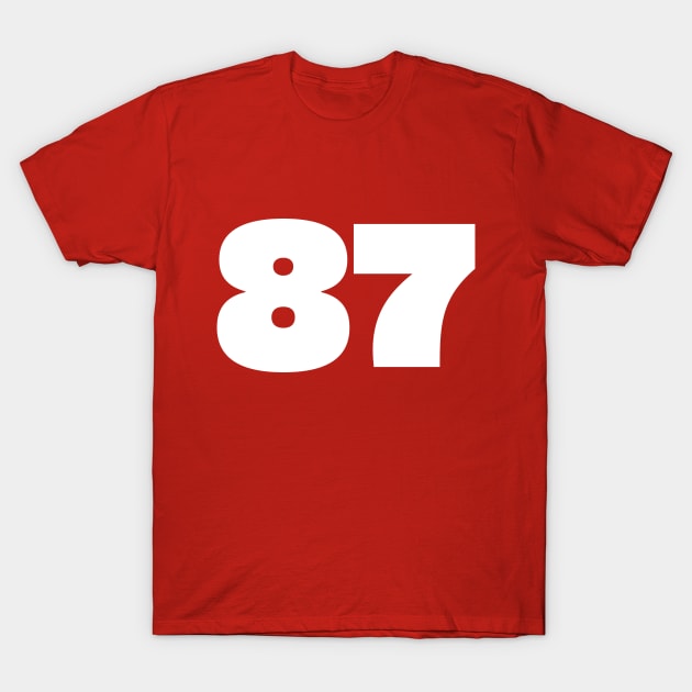 Chiefs Number 87 T-Shirt by ellenhenryart